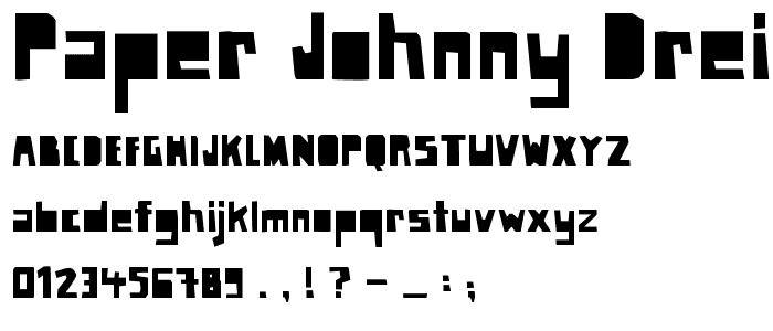 Paper Johnny Drei font